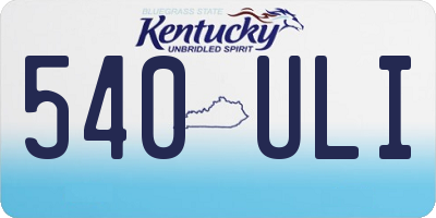 KY license plate 540ULI
