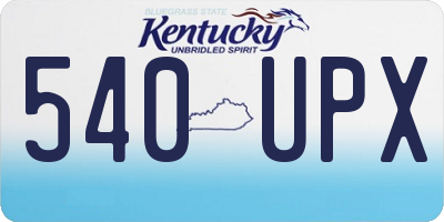 KY license plate 540UPX