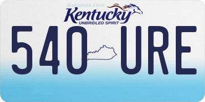 KY license plate 540URE