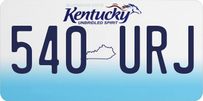 KY license plate 540URJ