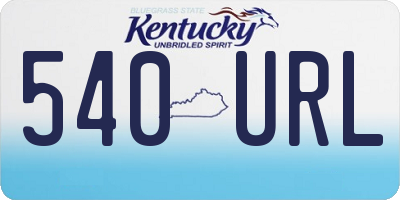 KY license plate 540URL