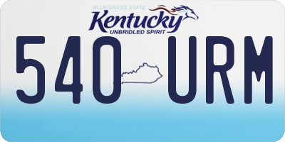 KY license plate 540URM