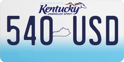 KY license plate 540USD