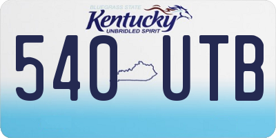 KY license plate 540UTB