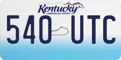KY license plate 540UTC