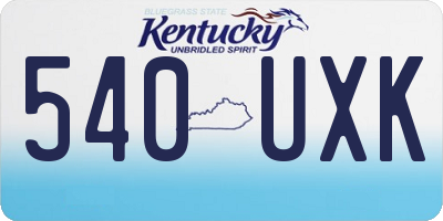 KY license plate 540UXK