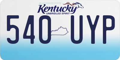 KY license plate 540UYP