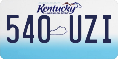 KY license plate 540UZI