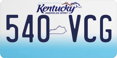 KY license plate 540VCG