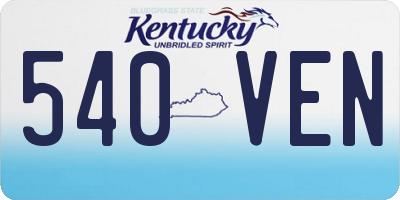KY license plate 540VEN