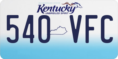 KY license plate 540VFC