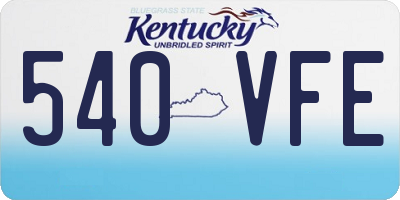 KY license plate 540VFE