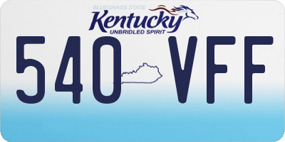 KY license plate 540VFF