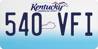 KY license plate 540VFI