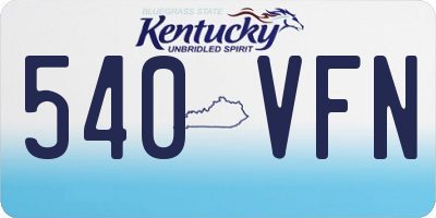 KY license plate 540VFN