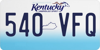 KY license plate 540VFQ