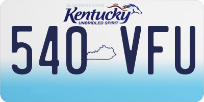 KY license plate 540VFU