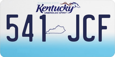 KY license plate 541JCF