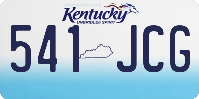 KY license plate 541JCG