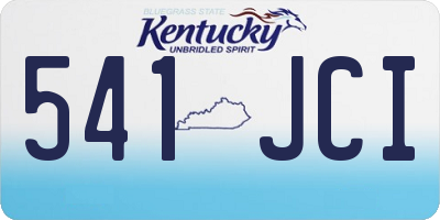 KY license plate 541JCI