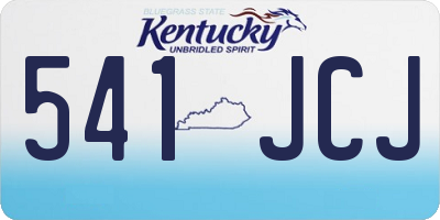 KY license plate 541JCJ