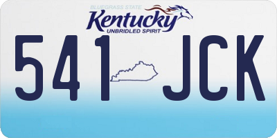 KY license plate 541JCK