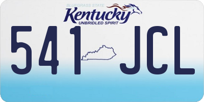 KY license plate 541JCL