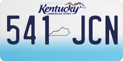 KY license plate 541JCN