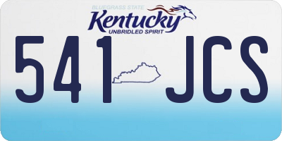 KY license plate 541JCS