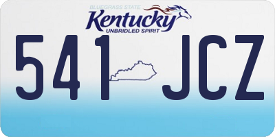 KY license plate 541JCZ