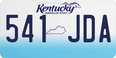 KY license plate 541JDA