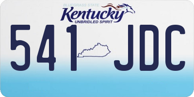 KY license plate 541JDC