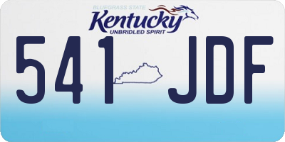 KY license plate 541JDF