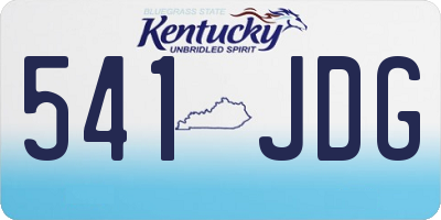 KY license plate 541JDG