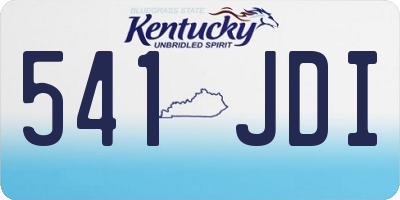 KY license plate 541JDI