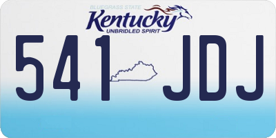 KY license plate 541JDJ