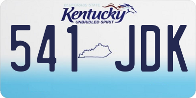 KY license plate 541JDK