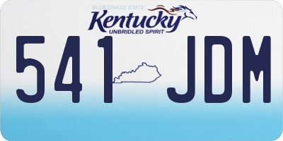 KY license plate 541JDM