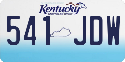 KY license plate 541JDW