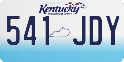KY license plate 541JDY