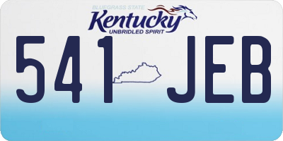 KY license plate 541JEB