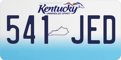 KY license plate 541JED