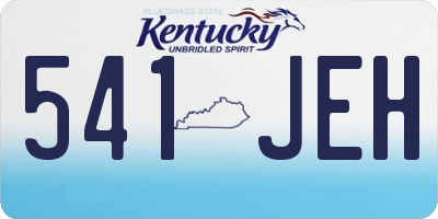 KY license plate 541JEH