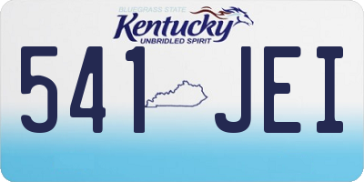KY license plate 541JEI
