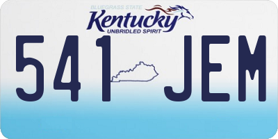 KY license plate 541JEM