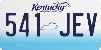 KY license plate 541JEV