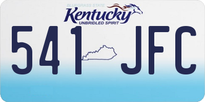 KY license plate 541JFC
