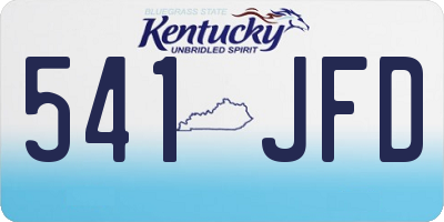 KY license plate 541JFD