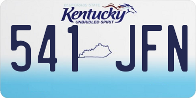 KY license plate 541JFN