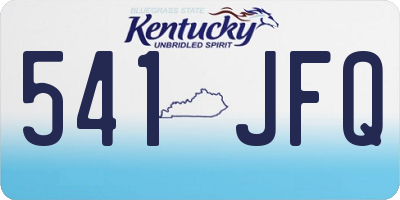 KY license plate 541JFQ